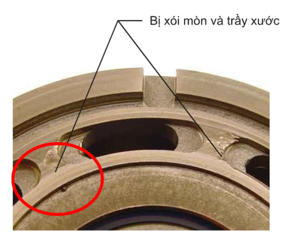Bơm thủy lực bị mài mòn hoặc hư hỏng